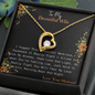 Gift For My Wife, Romantic Wife Gift, Wife Birthday Surprise, Romantic Gift for Wife, White Gold Pendant, To My Wife Necklace With Message Card, Wife Birthday Gift, Love Symbol  Neckless for wifey