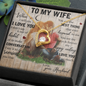To my wife - Forever Love Luxury Heart Necklace - Perfect keepsake! - To My Wife Necklace From Husband - Personalized Wife Necklace Gift - Best Gift for Birthday - Best Gift for Anniversary