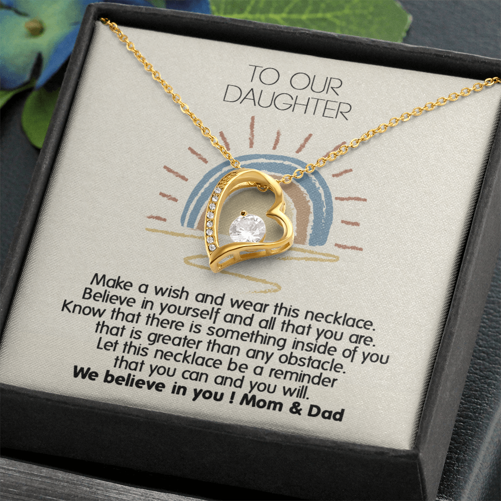 To Our Daughter Necklace From Mom With Heartfelt Message & Elegant Box Gifts From Dad, Beautiful Jewelry Gift On Graduation Birthday 2026