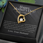 To My Loving Wife Mother's Day Necklace - Happy Mother's day Gift for her - Romantic message card for wife - Love knot - Wife Gift from husband