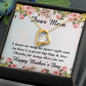 Dear Mom Happy Mother Gifts, Appreciation Mom Jewelry Necklace with Sentimental Message Card Present (To My Loving Mom, Forever Love Necklace), Mom Necklace Gifts for Women Birthday Gifts for Mama From Daughter Son