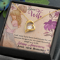 Dear Wife Happy anniversary - Love Your Husband Necklace, Best wish for wife, Cute Neckless for Wife, Diamond Neckless, Couple Necklace Set, Gold Woman Name Jewelry, Personalized Anniversary Gift for Wife