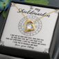 To My Shieldmaiden Necklace - Love Your Viking - Necklace for warrior woman - Gift for soulmate - Romantic message card for wife - Love for wife - Diamond Necklace for soulmate