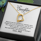 Daughter Necklace From Dad Forever Love Necklace, Sweet Gift for Daughter Birthday Jewelry Inspirational Quotes