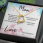 Mom Necklace, Mother Necklace, Jewelry for Mom, Birthday Gifts for Mom, Gift from Daughter, Mother's Day Gift, Gifts for Women, Mother Gifts, Appreciation Mom Jewelry Necklace with Sentimental Message Card Present (To My Loving Mom, Forever Love Necklace)