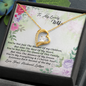 Love knot Pendant Necklace  - Message card for wife - To My Love Wife Necklace - Love your husband lathan - Love Your Husband Lathan