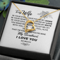 To My Wife - Heart Pendant Necklace - To My Wife Necklace With Message Card - Anniversary Gift For Wife - To My Wife Necklace - Husband Gift For Wife - Engagement Gift - Gift For Women - Birthday Gift