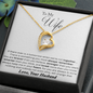 Perfect Gift for Wife - Diamond Heart Necklace - to My Wife Necklace With Message Card -  Anniversary Gift for Wife - Friendship Necklaces -  Customize Couple Necklace - Couple Necklace Set