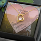 To My Loving Mom Necklace I Love You Mom Knot Pendant Necklace Gifts From Daughter Mom's Birthday Gift Mother's Day Gift Jewelry with Message Card and Gift Box