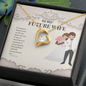 To My Future Wife Necklace - Two hearts for wife - Necklace for wife - To My Wife Necklace From Husband - To My Soulmate Necklace For Women - Birthday Gift for Wife