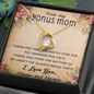 Dear My Bonus Mom I Love You ALways and Forever Love Necklace, Mother's Day Bonus Mom Necklace Gifts for Women Birthday Gifts for Mom From Daughter Son Best Mom Forever Love Necklace With Cards Gifts for Step Mom Mother in Law