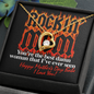 Rockin' Mom You're The Best Damn Woman That I've Ever Seen - Happy Mother's Day - Couple Necklace Set - Friendship Necklaces - Customize Couple Necklace - To My Wife Necklace From Husband - Personalized Wife Necklace Gift