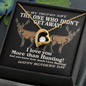 I Love You More Than Hunting - To My Trophy Wife - Best Gift for wife - Anniversary Gift For Wife from Husband - Romantic Neckless for wife - Romantic message for soulmate - To My Wife Necklace With Message Card
