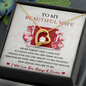 To My Beautiful Wife Never Forget That I Love You - I Will Love You Always & Forever - To My Wife Necklace - Valentines Day Gifts for Wife - Necklace for Wife