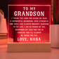 Grandson Gift, To My Grandson Acrylic Square Plaque, Grandson Gift from Nana, Graduation Gift for Him, Grandson Birthday, Grandson 18th Birthday, Gifts Ideas From Grandparents