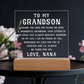Grandson Gift, To My Grandson Acrylic Square Plaque, Grandson Gift from Nana, Graduation Gift for Him, Grandson Birthday, Grandson 18th Birthday, Gifts Ideas From Grandparents